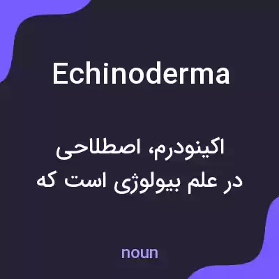 معنی echinoderma به فارسی معنی echinoderma به فارسی