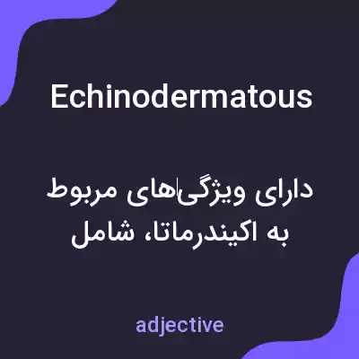 معنی echinodermatous به فارسی معنی echinodermatous به فارسی