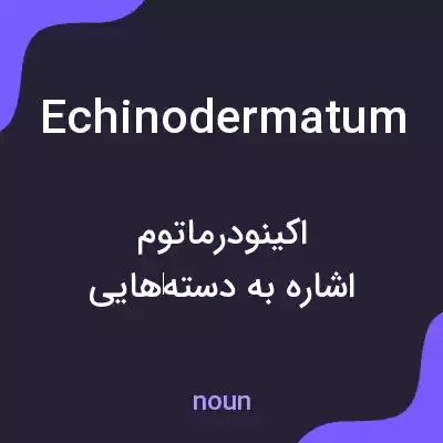 معنی echinodermatum به فارسی معنی echinodermatum به فارسی