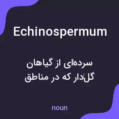 معنی echinospermum به فارسی معنی echinospermum به فارسی
