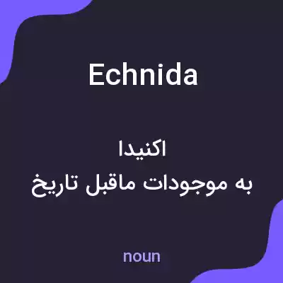 معنی echnida به فارسی معنی echnida به فارسی