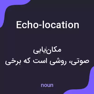معنی echo-location به فارسی معنی echo-location به فارسی