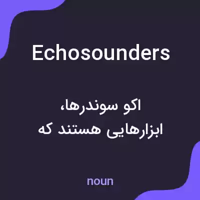 معنی echo sounders به فارسی معنی echo sounders به فارسی
