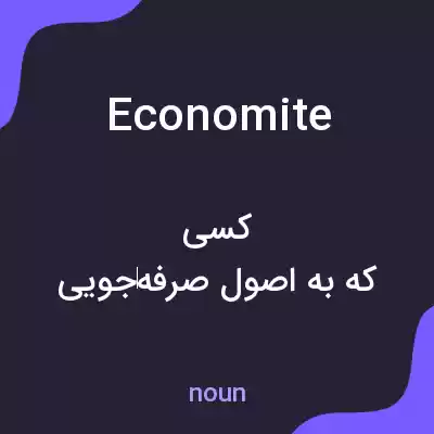 معنی economite به فارسی معنی economite به فارسی