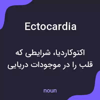معنی ectocardia به فارسی