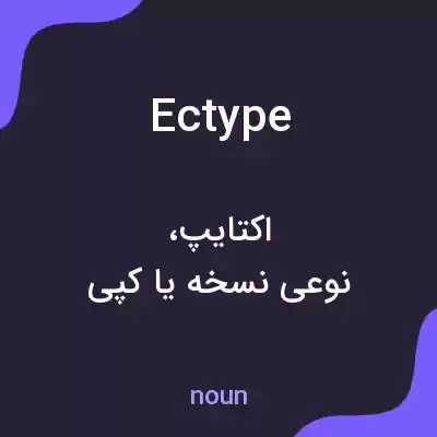 معنی ectype به فارسی معنی ectype به فارسی