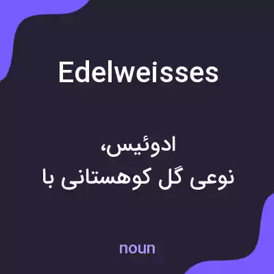 معنی edelweisses به فارسی معنی edelweisses به فارسی