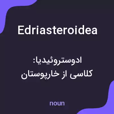 معنی edriasteroidea به فارسی