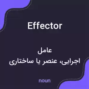 معنی effector به فارسی معنی effector به فارسی