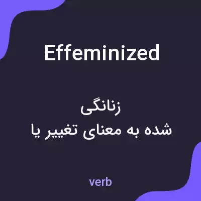 معنی effeminized به فارسی