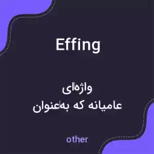 معنی effing به فارسی معنی effing به فارسی