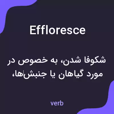 معنی effloresce به فارسی معنی effloresce به فارسی