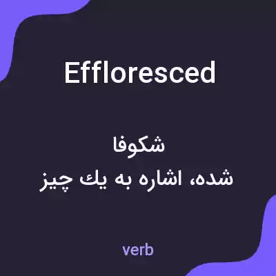 معنی effloresced به فارسی معنی effloresced به فارسی