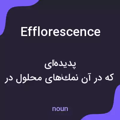 معنی efflorescence به فارسی معنی efflorescence به فارسی