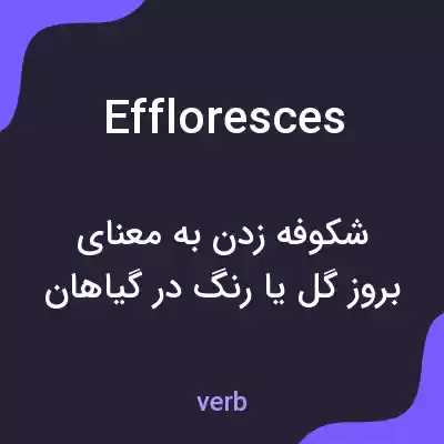 معنی effloresces به فارسی معنی effloresces به فارسی