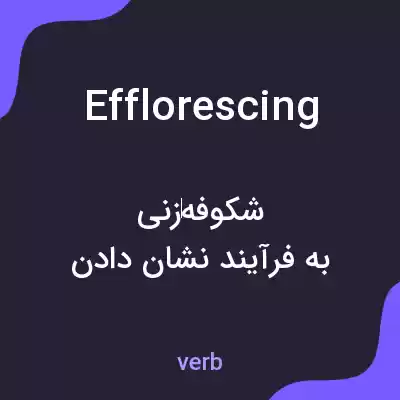 معنی efflorescing به فارسی معنی efflorescing به فارسی