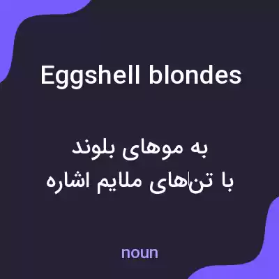 معنی eggshell blondes به فارسی معنی eggshell blondes به فارسی