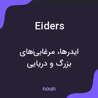 معنی eiders به فارسی معنی eiders به فارسی