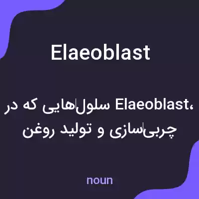 معنی elaeoblast به فارسی معنی elaeoblast به فارسی