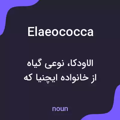 معنی elaeococca به فارسی معنی elaeococca به فارسی