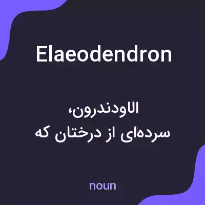 معنی elaeodendron به فارسی معنی elaeodendron به فارسی
