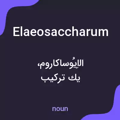 معنی elaeosaccharum به فارسی معنی elaeosaccharum به فارسی