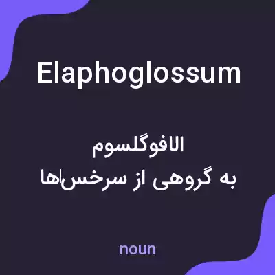 معنی elaphoglossum به فارسی معنی elaphoglossum به فارسی