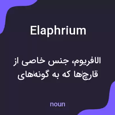 معنی elaphrium به فارسی معنی elaphrium به فارسی