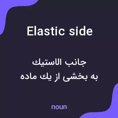 معنی elastic side به فارسی معنی elastic side به فارسی