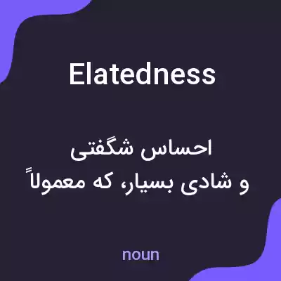 معنی elatedness به فارسی معنی elatedness به فارسی