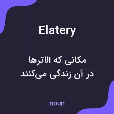 معنی elatery به فارسی معنی elatery به فارسی