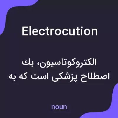 معنی electrocution به فارسی معنی electrocution به فارسی