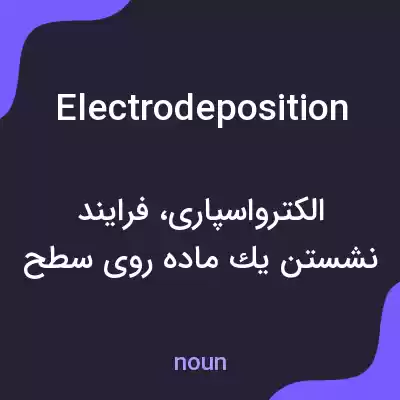 معنی electrodeposition به فارسی معنی electrodeposition به فارسی