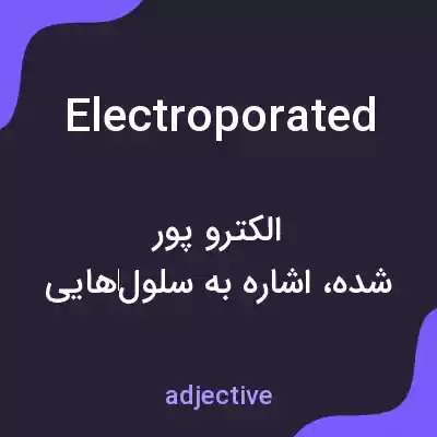معنی electroporated به فارسی معنی electroporated به فارسی