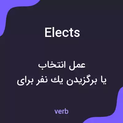 معنی elects به فارسی معنی elects به فارسی