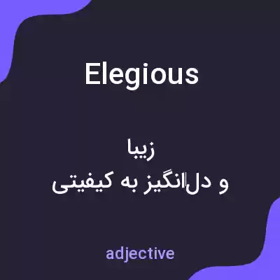 معنی elegious به فارسی معنی elegious به فارسی