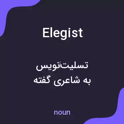 معنی elegist به فارسی معنی elegist به فارسی