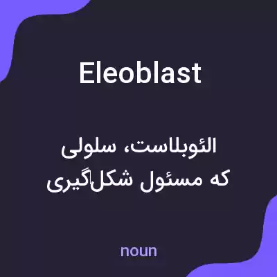 معنی eleoblast به فارسی معنی eleoblast به فارسی