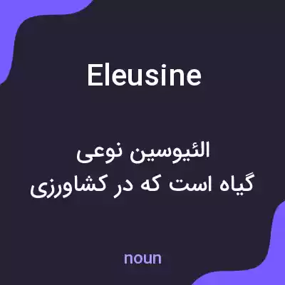 معنی eleusine به فارسی معنی eleusine به فارسی