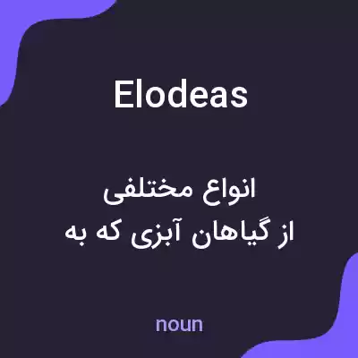 معنی elodeas به فارسی معنی elodeas به فارسی