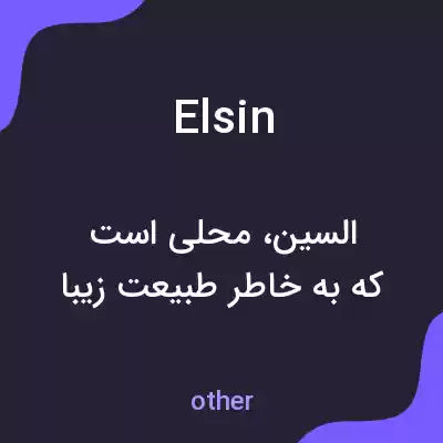 معنی elsin به فارسی معنی elsin به فارسی