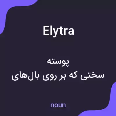 معنی elytra به فارسی معنی elytra به فارسی