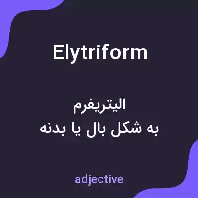 معنی elytriform به فارسی معنی elytriform به فارسی
