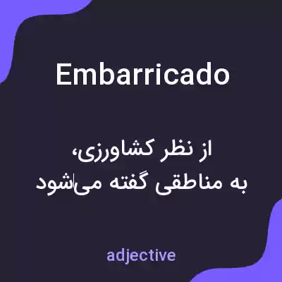معنی embarricado به فارسی معنی embarricado به فارسی