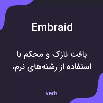 معنی embraid به فارسی