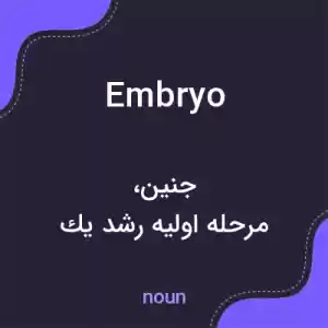 معنی embryo به فارسی معنی embryo به فارسی