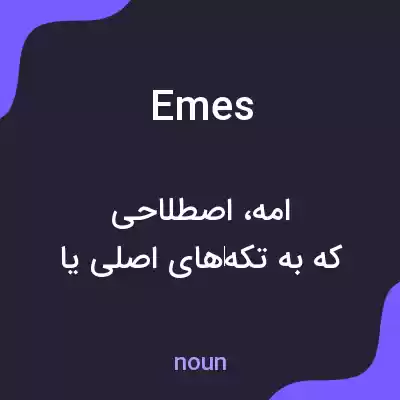 معنی emes به فارسی معنی emes به فارسی