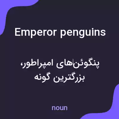 معنی emperor penguins به فارسی معنی emperor penguins به فارسی