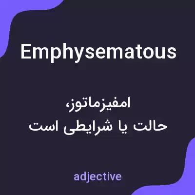 معنی emphysematous به فارسی