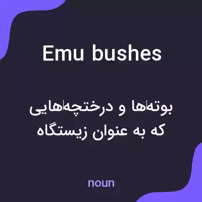 معنی emu bushes به فارسی معنی emu bushes به فارسی